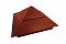 Колпак на столб двойной 390х390мм 0,5 Velur20 с пленкой RAL 8004 терракота