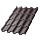 Металлочерепица МЕТАЛЛ ПРОФИЛЬ Монтерроса-M (VikingMP E-20-8019-0.5)