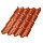 Металлочерепица МЕТАЛЛ ПРОФИЛЬ Монтерроса-S (AGNETA-03-Copper\Copper-0.5)