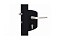 Замок LAKQ 4040 U2G корпус металлический, с ручками из алюминия, черный RAL 9005 GL