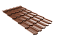 Металлочерепица "Квинта плюс3D" ("Kvinta plus3D") 0,5 Satin RAL 8004 терракота